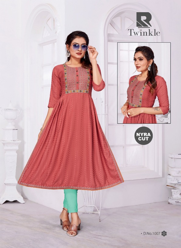 Raashi Twinkle nyra Rayon Designer Exclusive Kurti collection